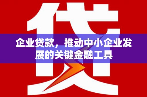 华容企业贷款，推动中小企业发展的关键金融工具