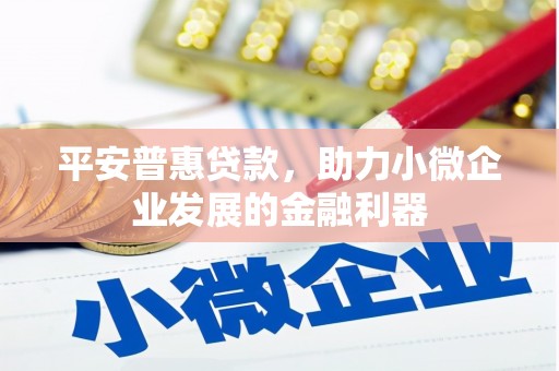 华容平安普惠贷款，助力小微企业发展的金融利器