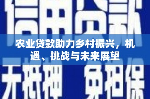 华容农业贷款助力乡村振兴，机遇、挑战与未来展望