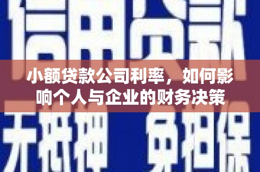 华容小额贷款公司利率，如何影响个人与企业的财务决策
