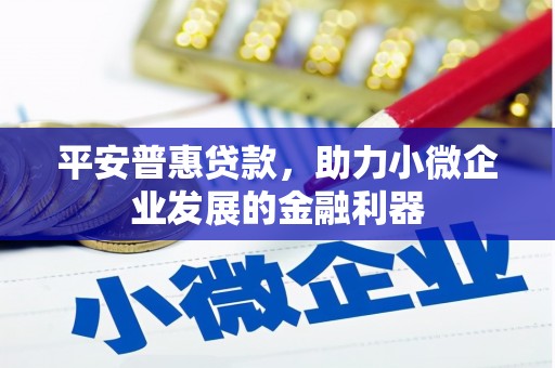 华容平安普惠贷款，助力小微企业发展的金融利器