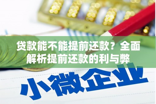 华容贷款能不能提前还款？全面解析提前还款的利与弊