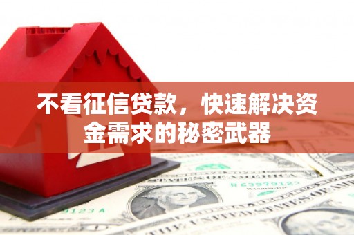 华容不看征信贷款，快速解决资金需求的秘密武器