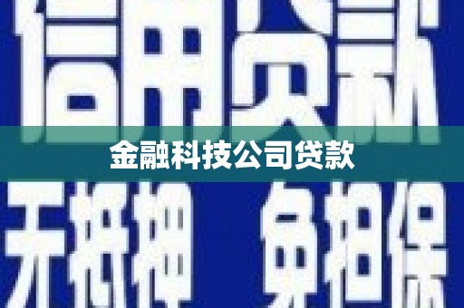 华容金融科技公司贷款