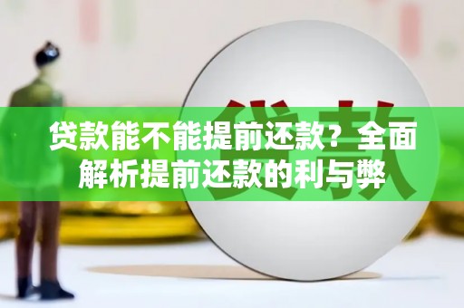 华容贷款能不能提前还款？全面解析提前还款的利与弊